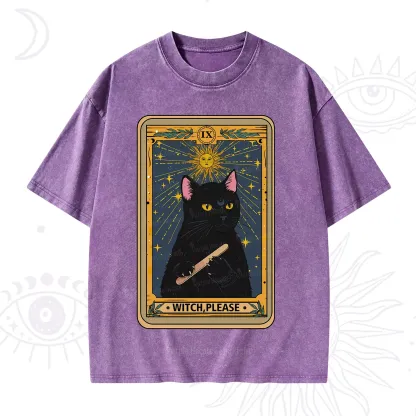 Purplehecate The Witch Please Tarot Washed T-Shirt