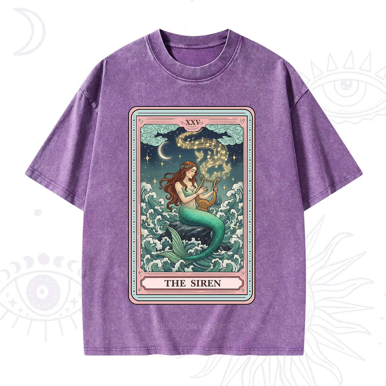 Purplehecate The Siren Tarot Washed T-Shirt