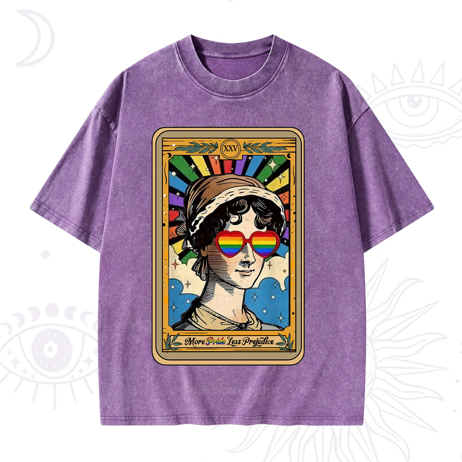 Purplehecate The More Pride Less Prejudice Tarot Washed T-Shirt