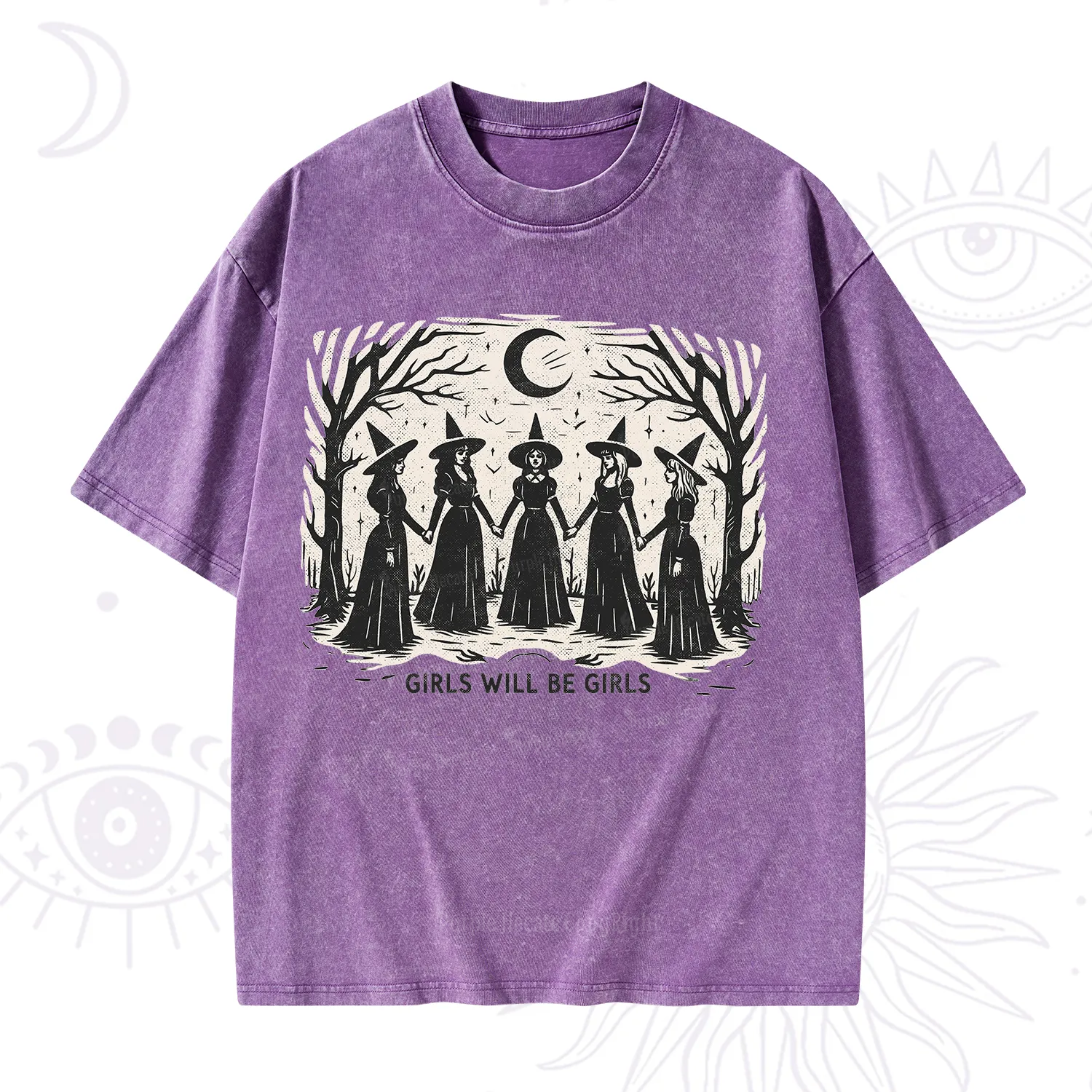 Purplehecate Girls Will Be Girls Washed T-Shirt