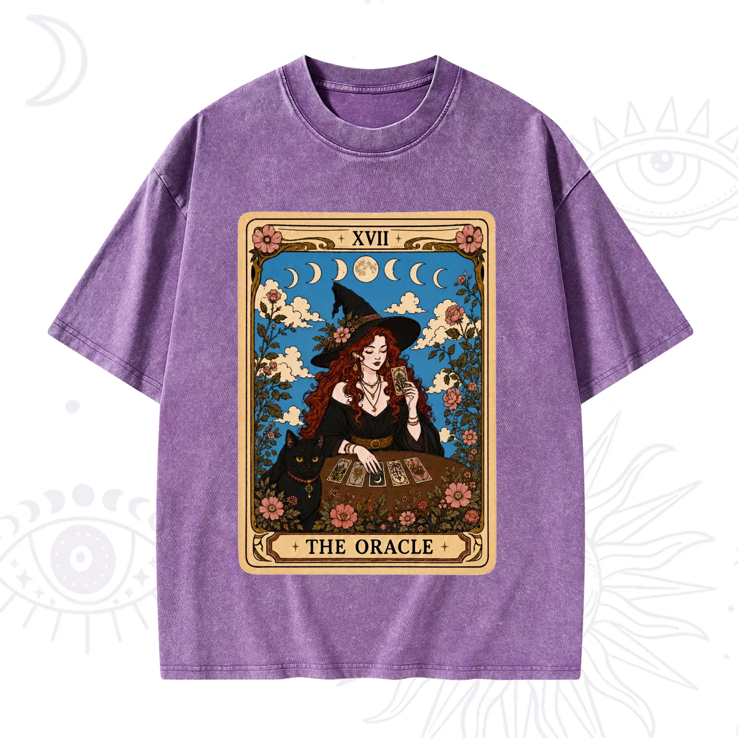 Purplehecate The Oracle Witch Tarot Washed T-Shirt