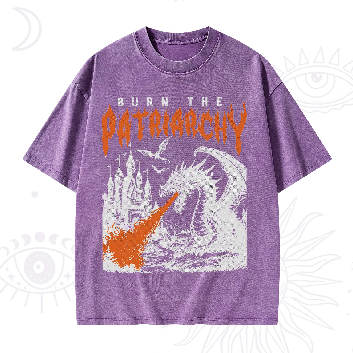 Purplehecate Burn the Patriarchy Dragon Washed T-Shirt