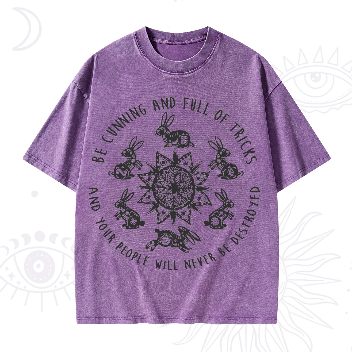 Purplehecate Cunning Rabbit Protection Spell Washed T-Shirt