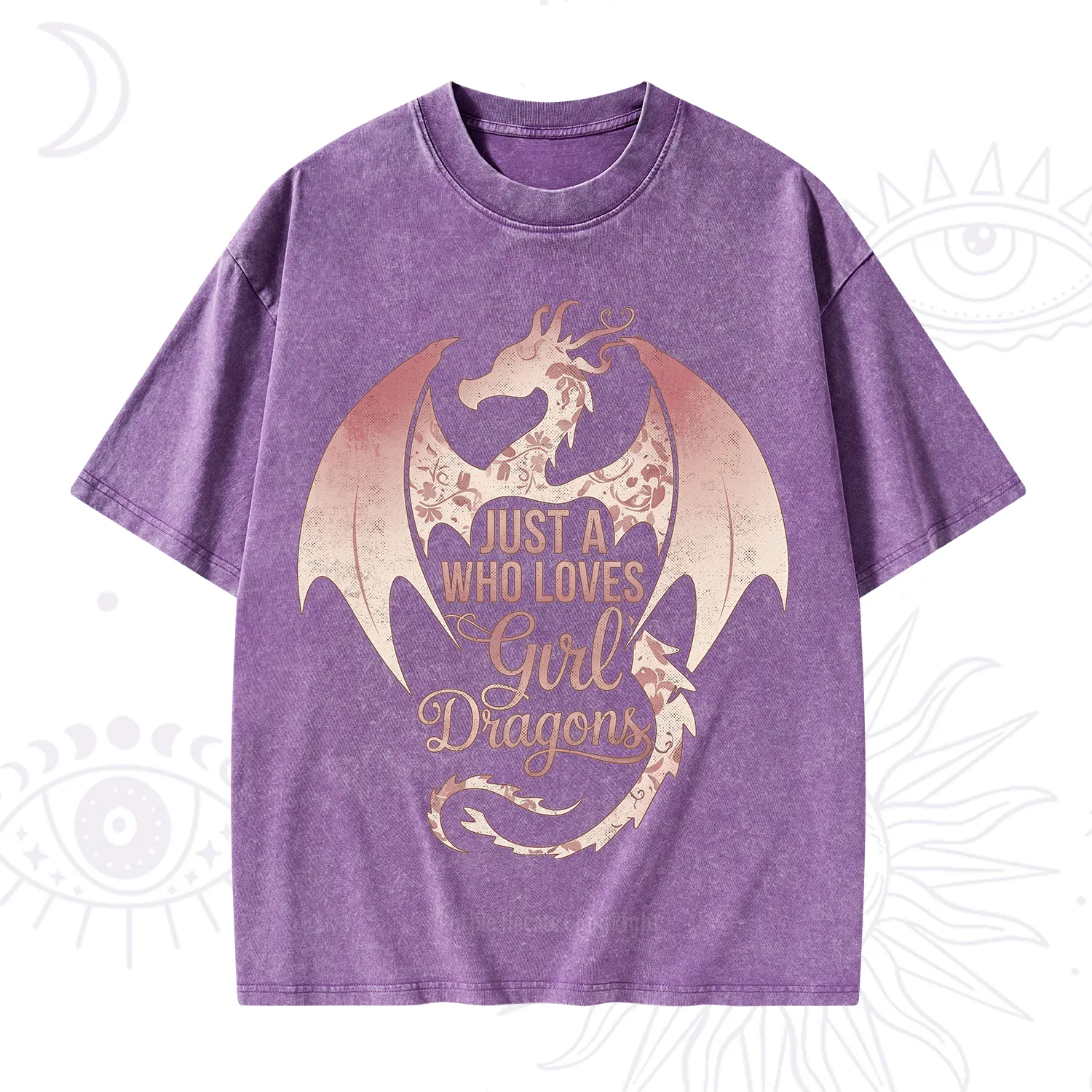Purplehecate Just A Girl Who Loves Dragons Washed T-Shirt