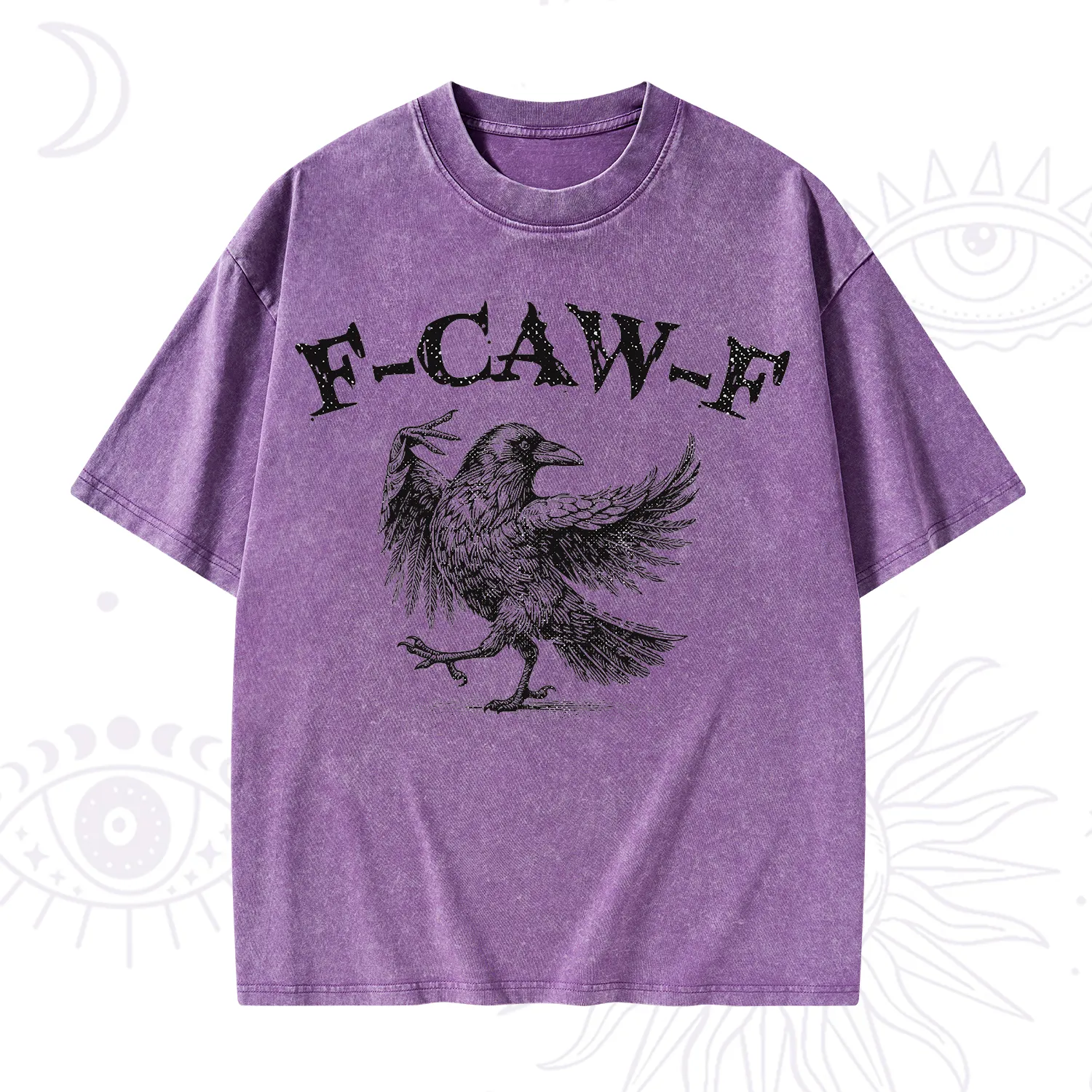 Purplehecate F-caw-f Crow Washed T-Shirt