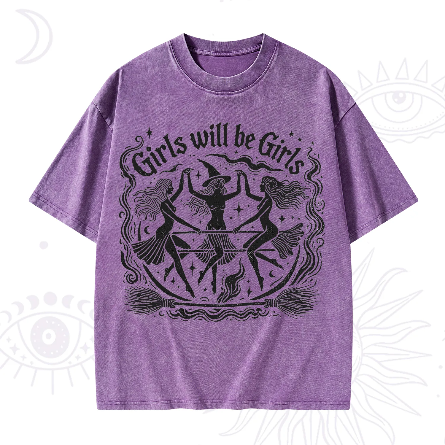Purplehecate Girls Will Be Girls Washed T-Shirt