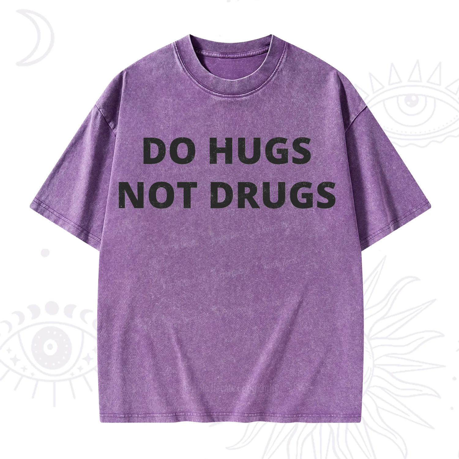 Purplehecate Do Hugs Not Drugs Washed T-Shirt