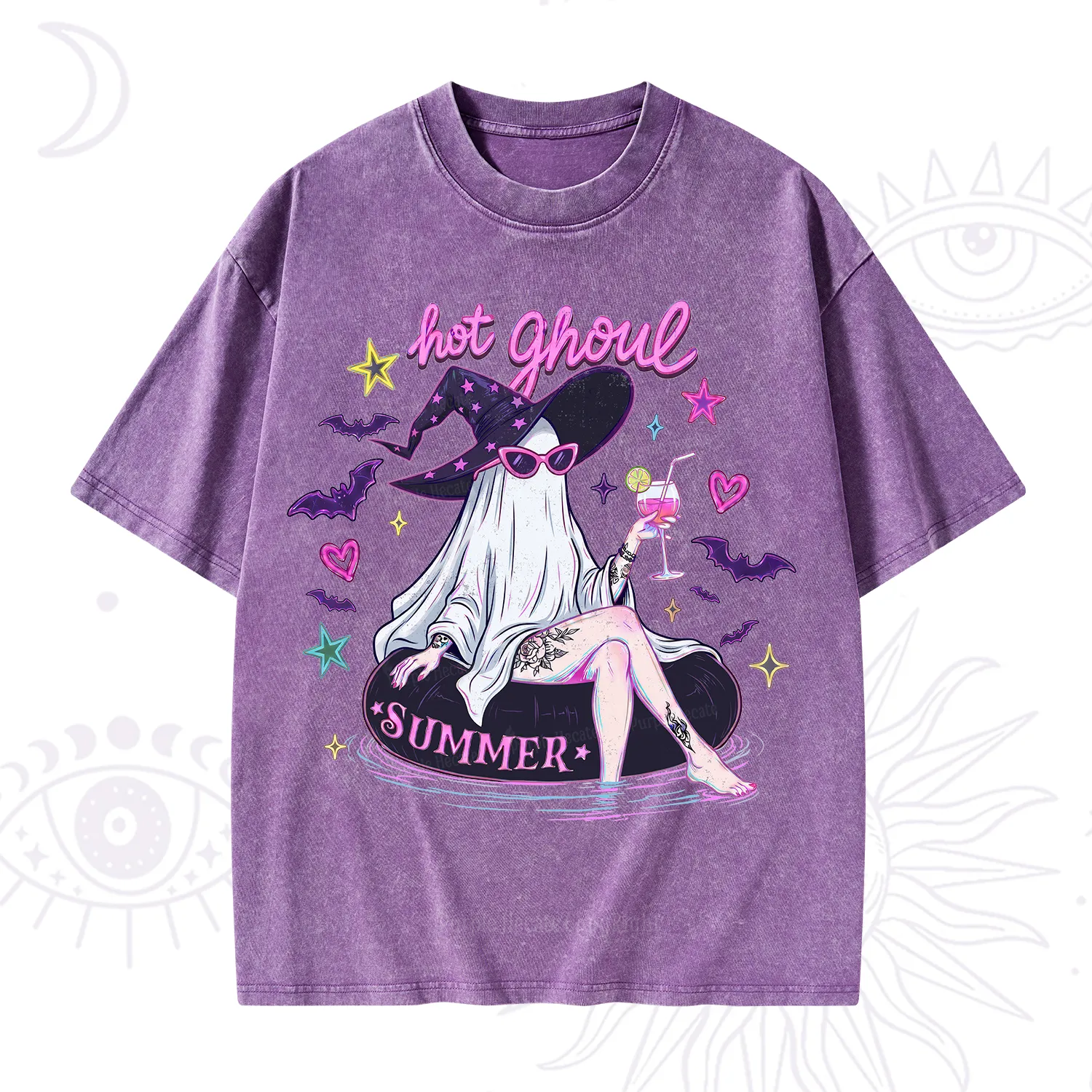 Purplehecate Hot Ghoul Summer Washed T-Shirt