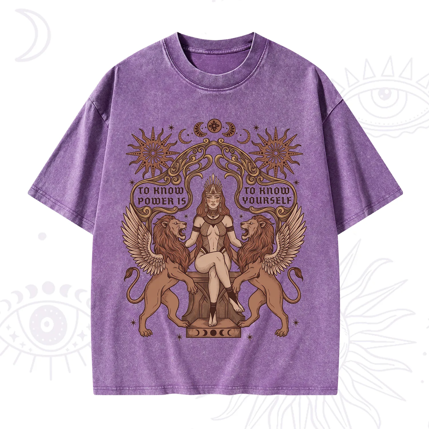Purplehecate Awakening of Power and Self-Knowledge Washed T-Shirt