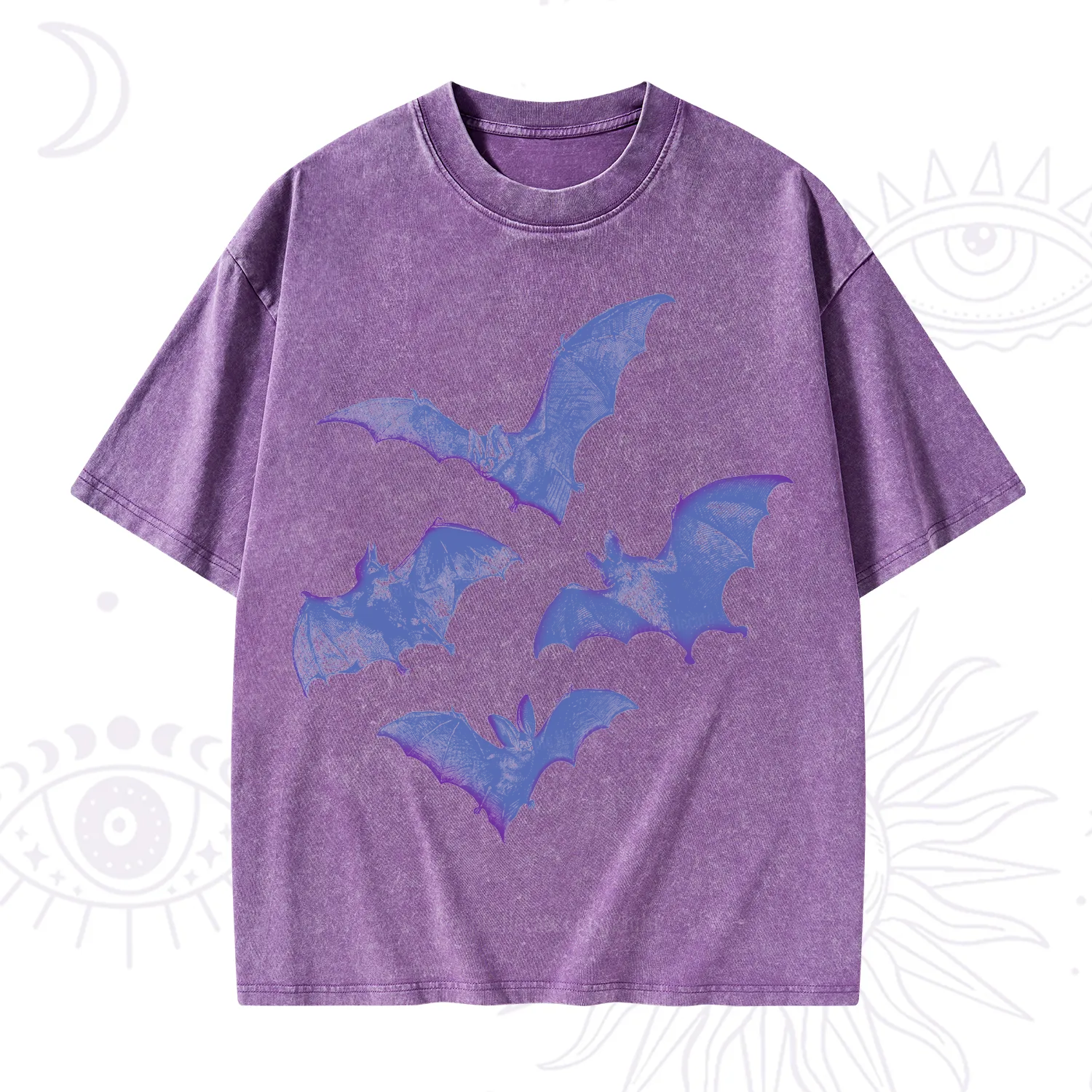 Purplehecate Vintage Bats Washed T-Shirt