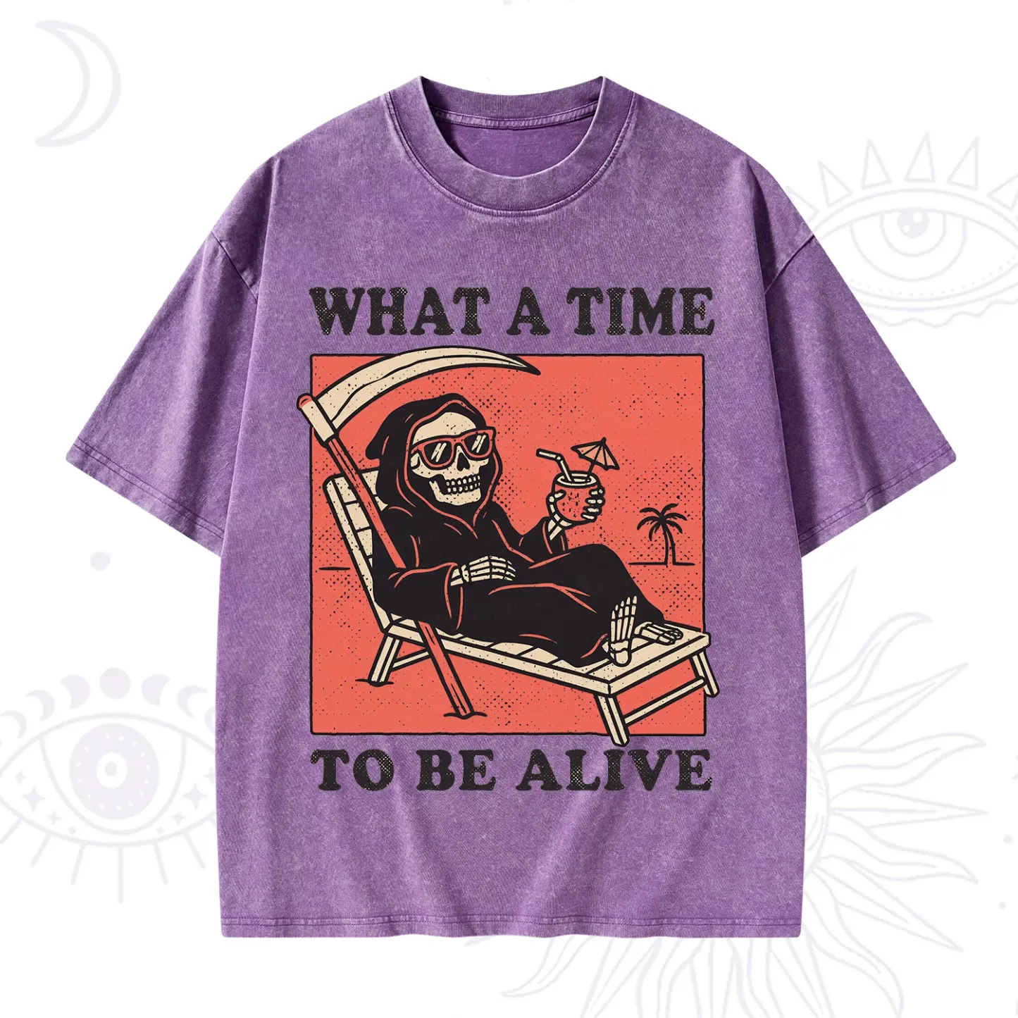 Purplehecate What A Time To Be Alive Washed T-Shirt