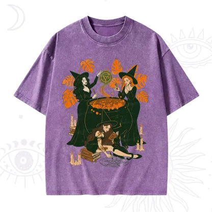 Purplehecate Midnight Potion Ritual Halloween Washed T-Shirt