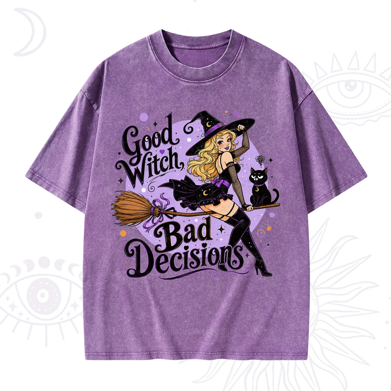 Purplehecate Good Witch Bad Decisions Washed T-Shirt