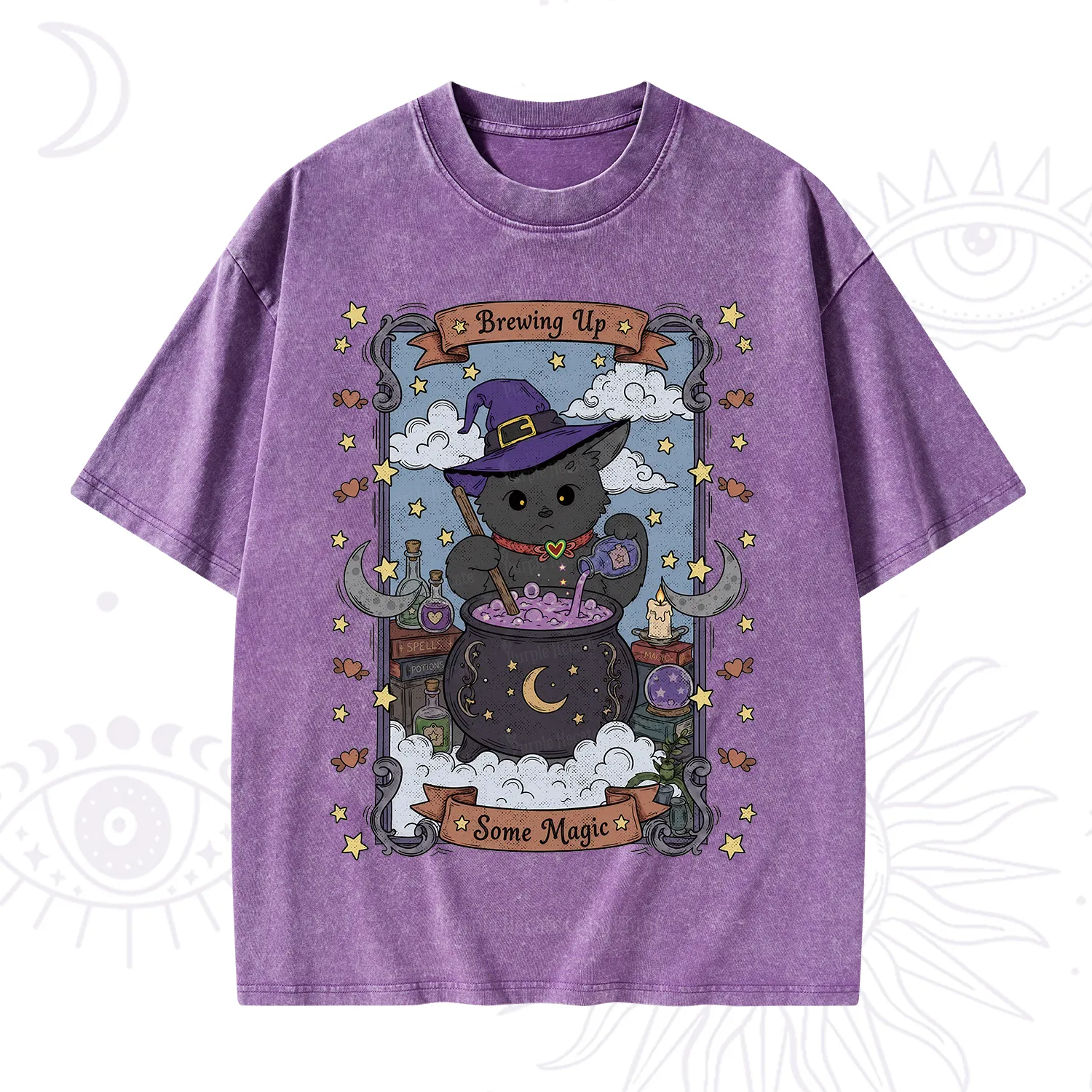 Purplehecate Brewing Up Some Magic Washed T-Shirt