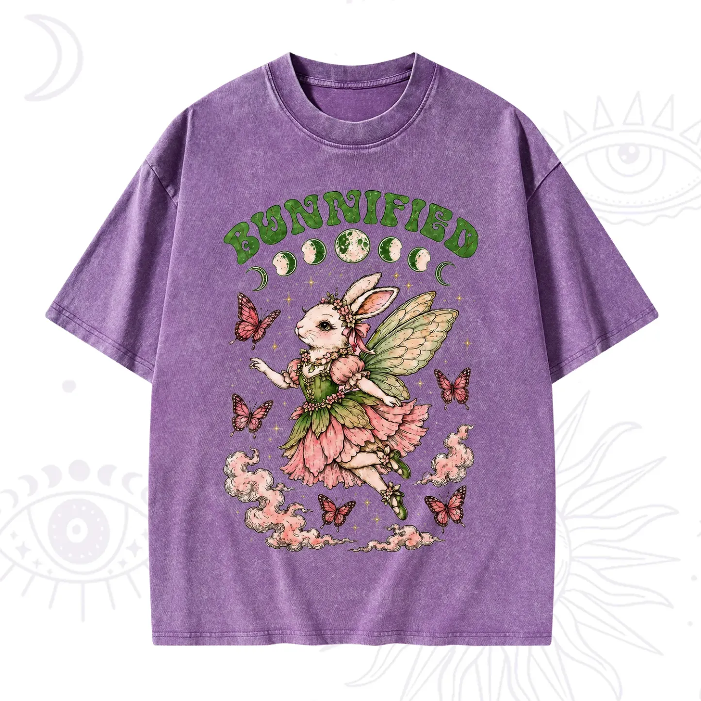 Purplehecate Bunnified Fairy Bunny Washed T-Shirt
