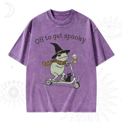 Purplehecate Off to get Spooky Halloween Forg Washed T-Shirt