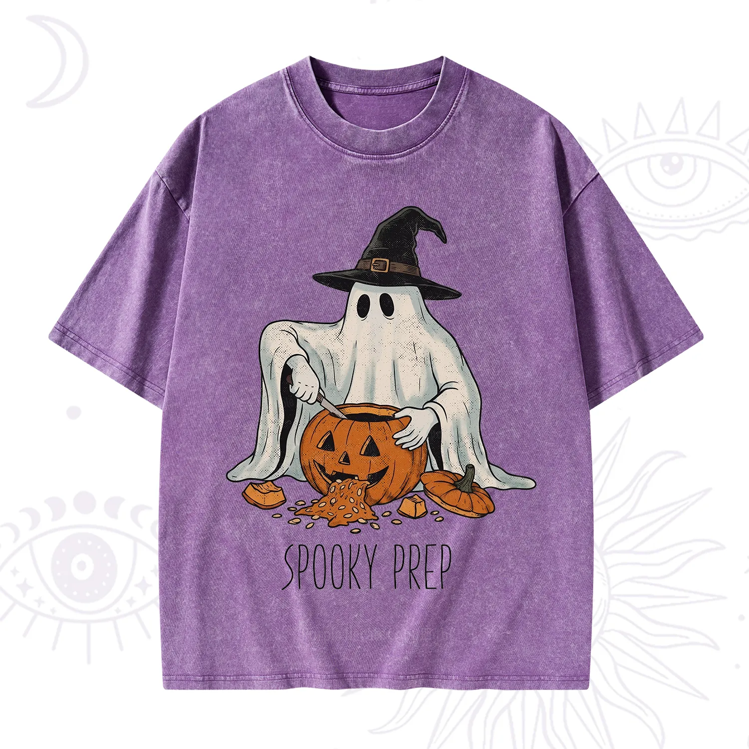 Purplehecate Spooky Prep Ghost Washed T-Shirt