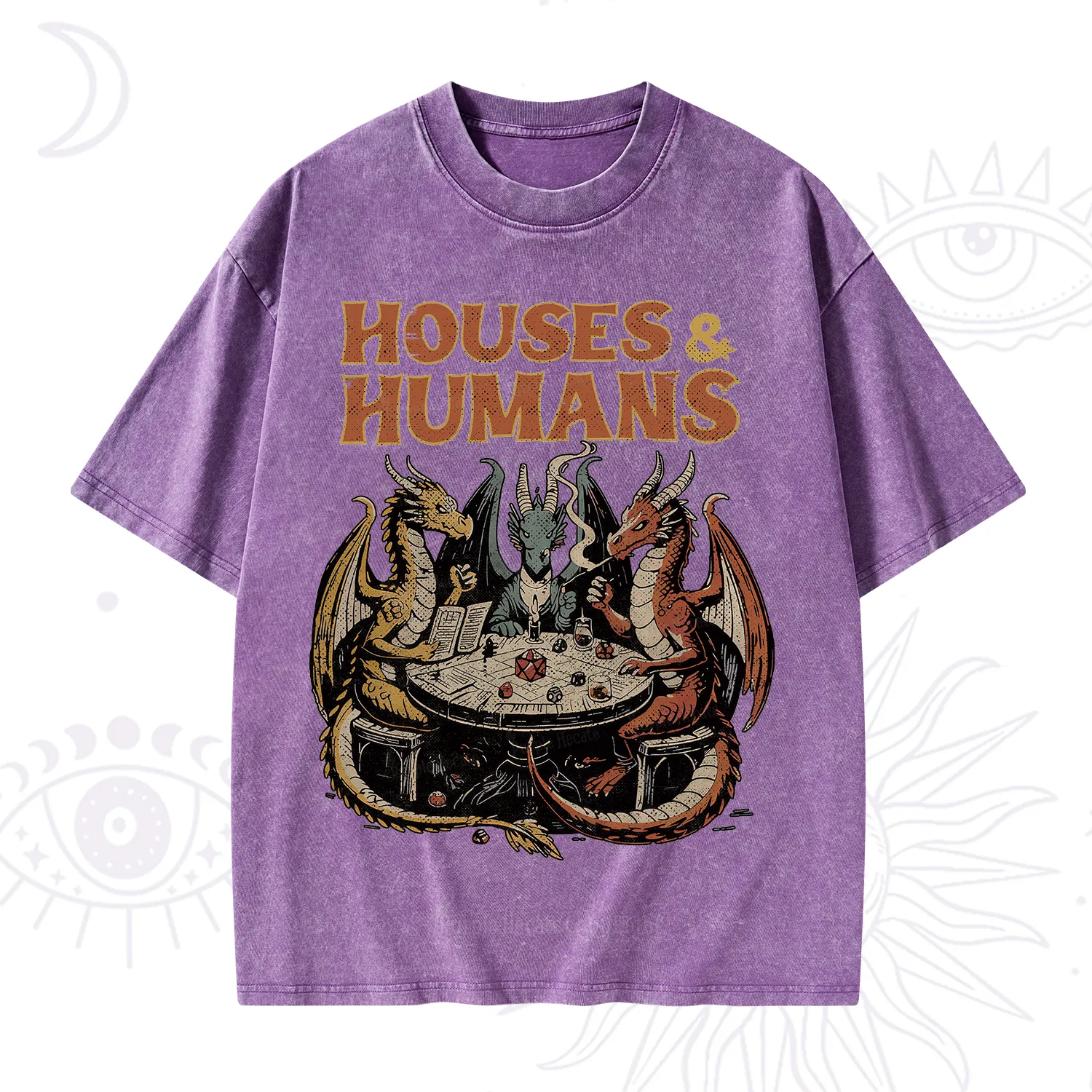 Purplehecate Houses And Humans Washed T-Shirt