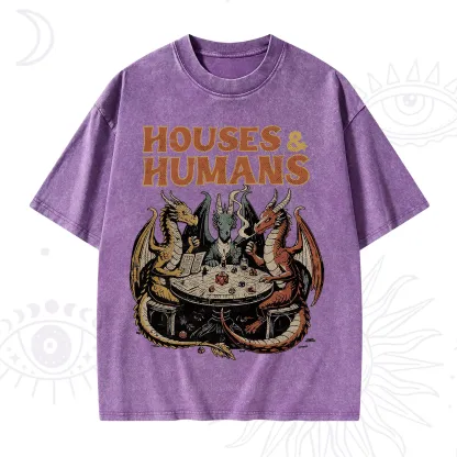 Purplehecate Houses And Humans Washed T-Shirt