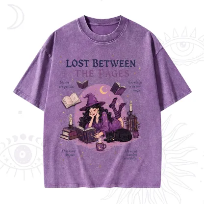 Purplehecate Lost Between the Pages Washed T-Shirt