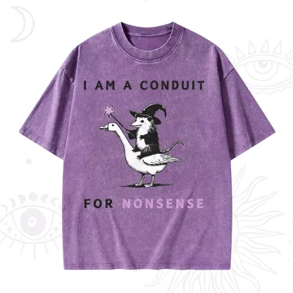 Purplehecate I Am A Conduit For Nonsense Washed T-Shirt