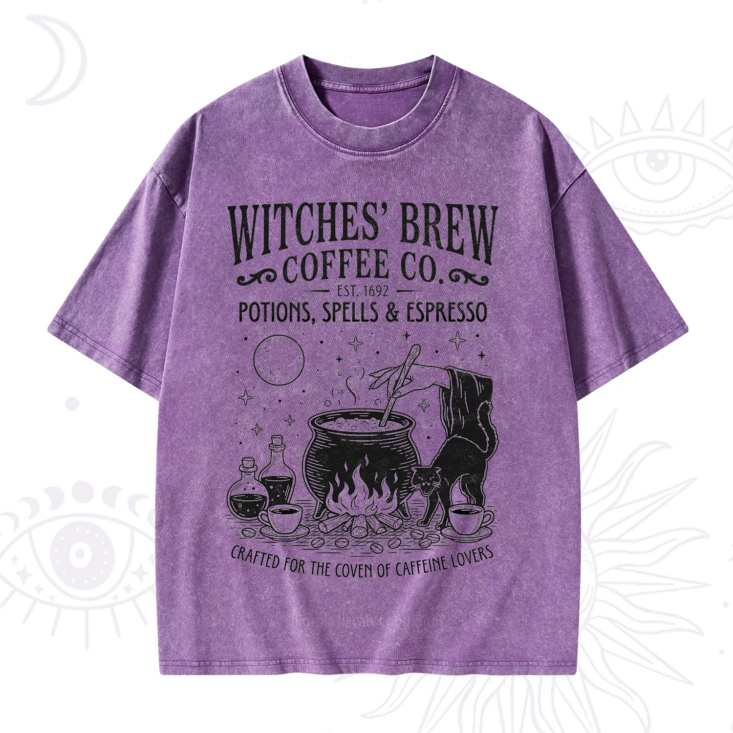 Purplehecate Witches' Brew Coffee Club Washed T-Shirt
