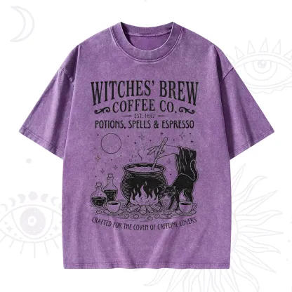 Purplehecate Witches' Brew Coffee Club Washed T-Shirt