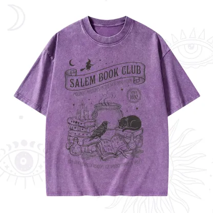 Purplehecate Salem Witch Book Club Washed T-Shirt