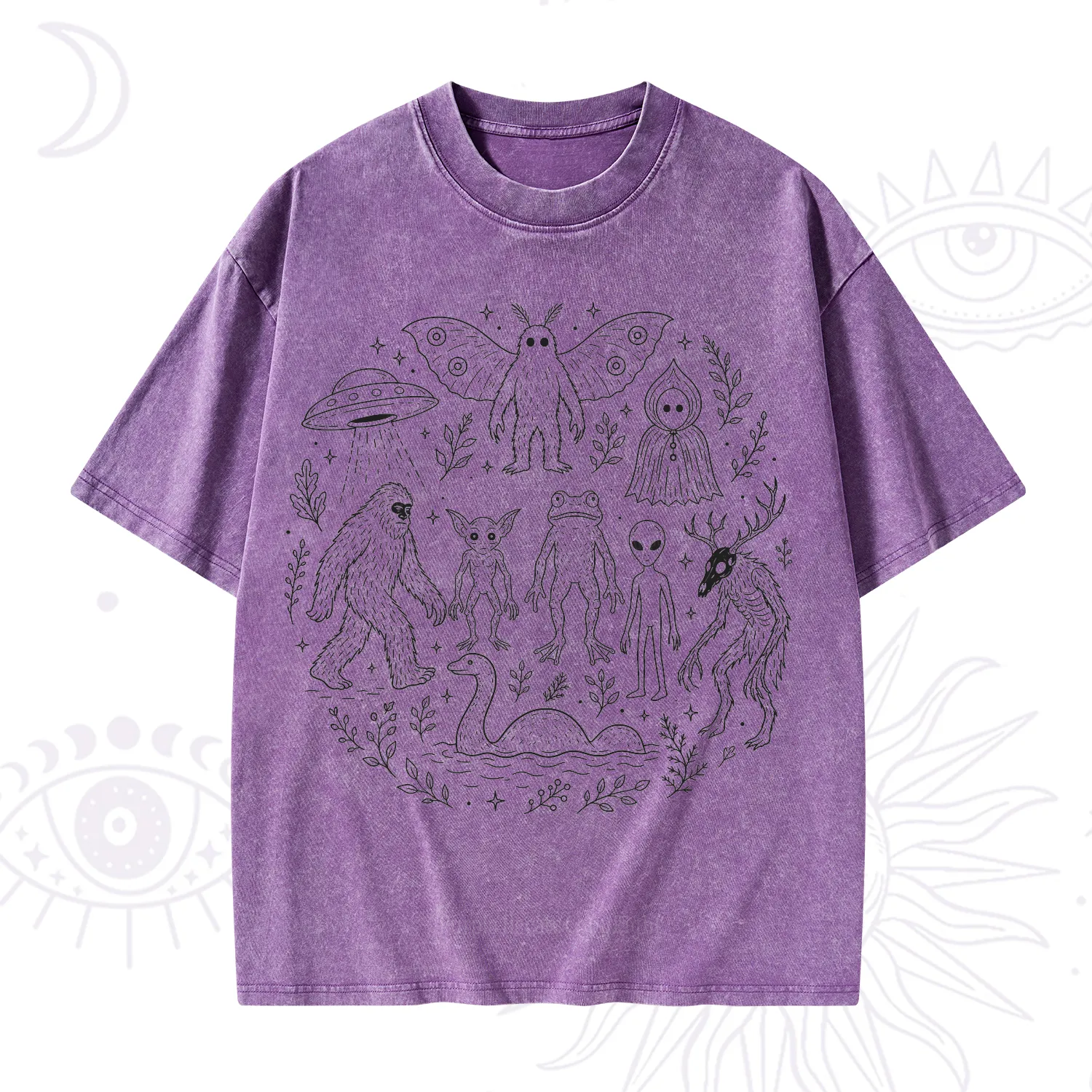 Purplehecate Respect the Locals Cryptid Washed T-Shirt