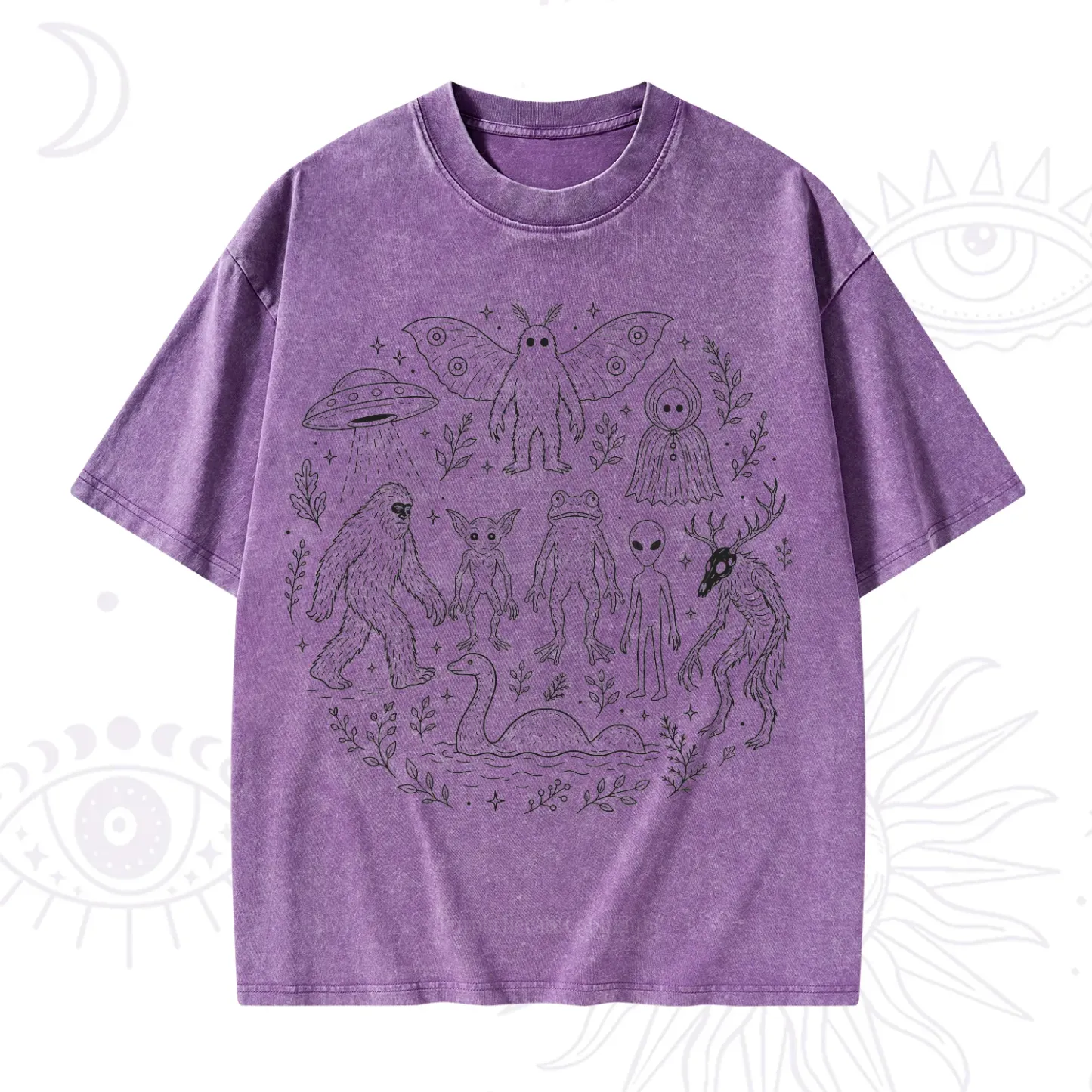 Purplehecate Respect the Locals Cryptid Washed T-Shirt