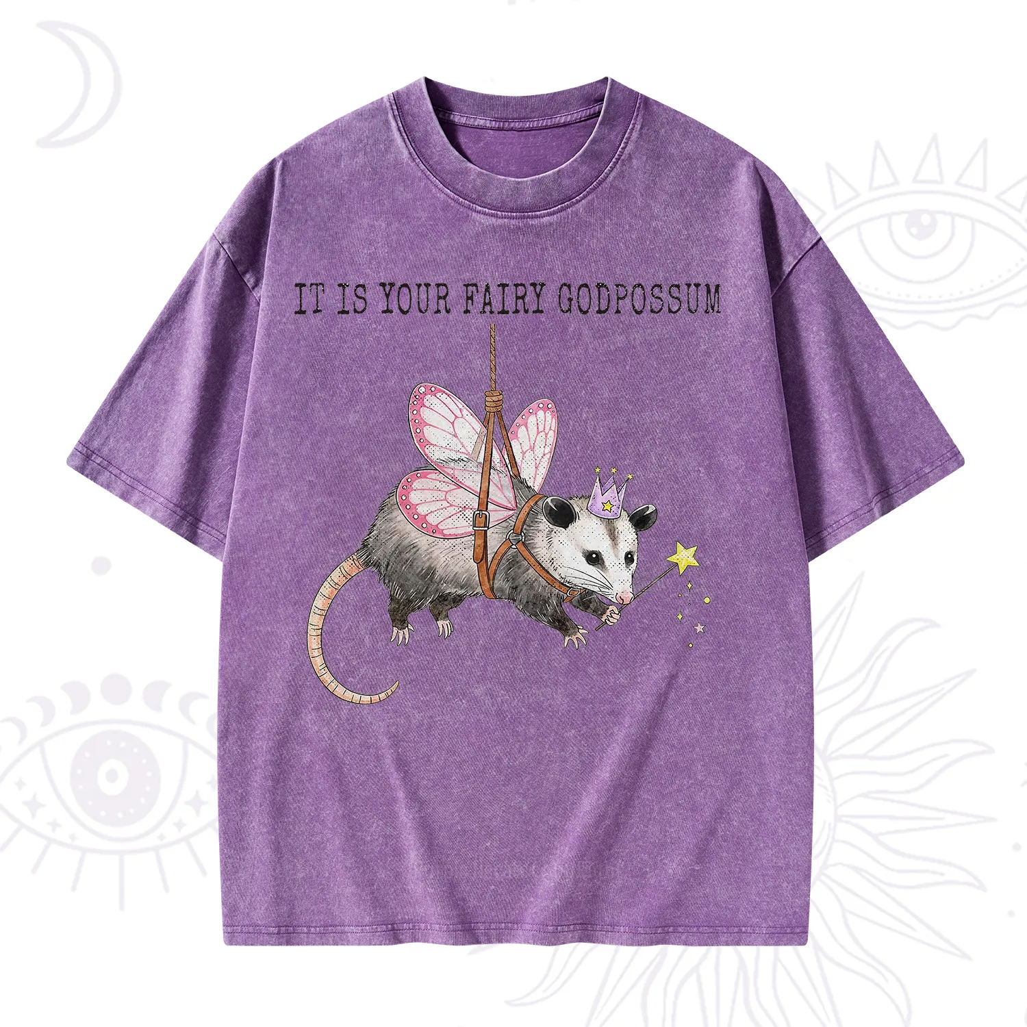 Purplehecate It Is Your Fairy Godpossum Washed T-Shirt