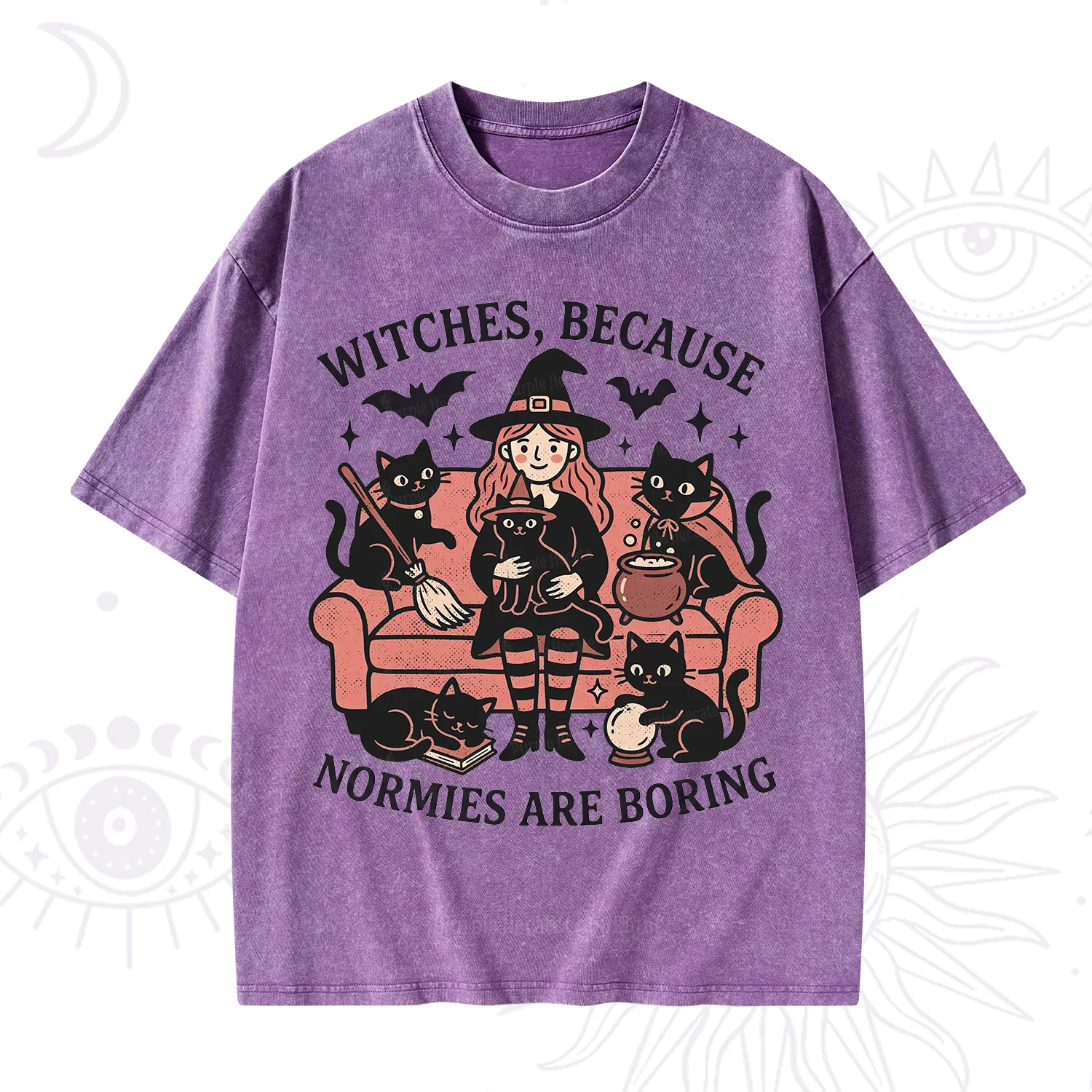 Purplehecate Witches Because Normies Are Boring Washed T-Shirt