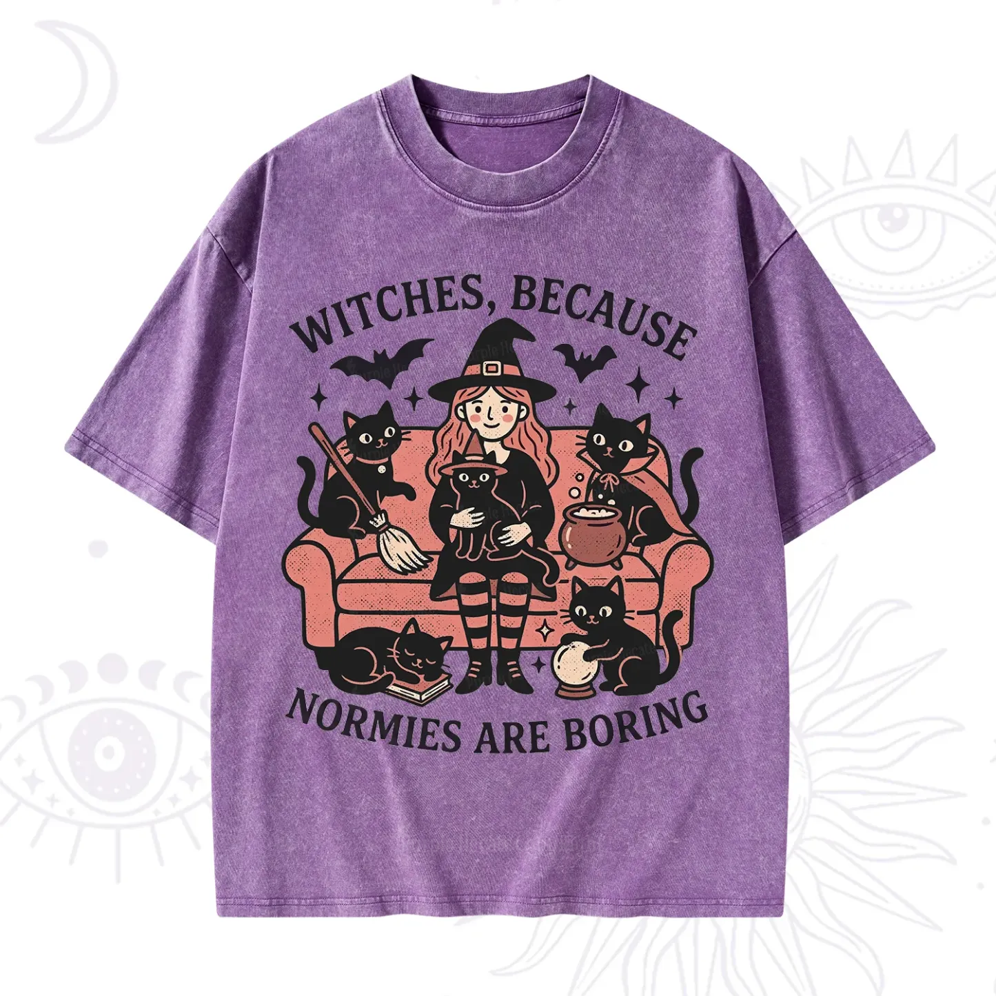 Purplehecate Witches Because Normies Are Boring Washed T-Shirt