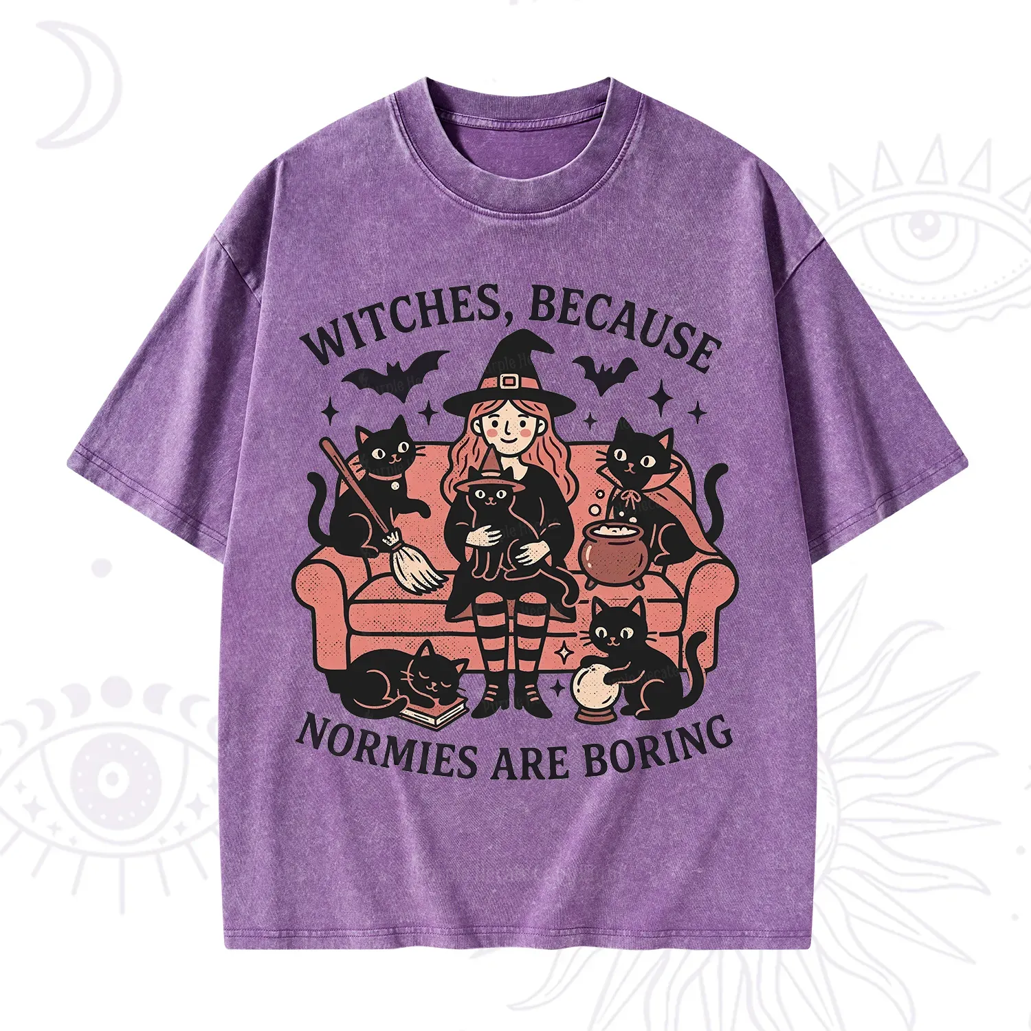 Purplehecate Witches Because Normies Are Boring Washed T-Shirt