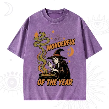 Purplehecate Is The Most Wonderful Time Halloween Washed T-Shirt