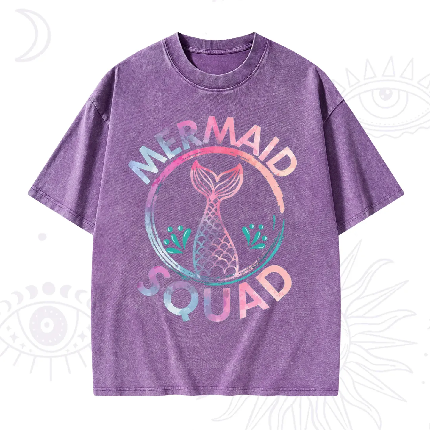 Purplehecate Mermaid Squad Washed T-Shirt