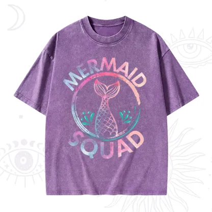 Purplehecate Mermaid Squad Washed T-Shirt