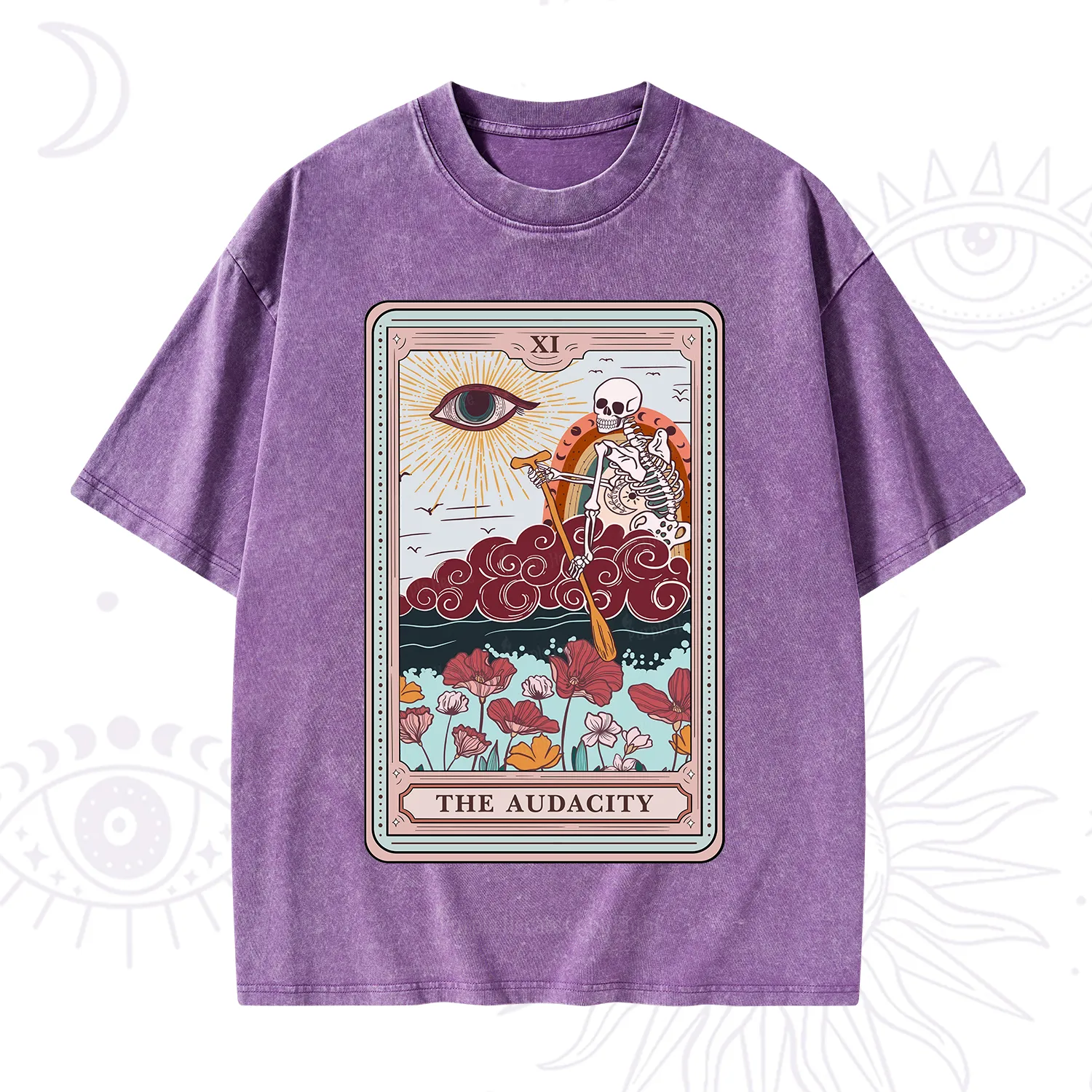 Purplehecate The Audacity Tarot Card Washed T-Shirt