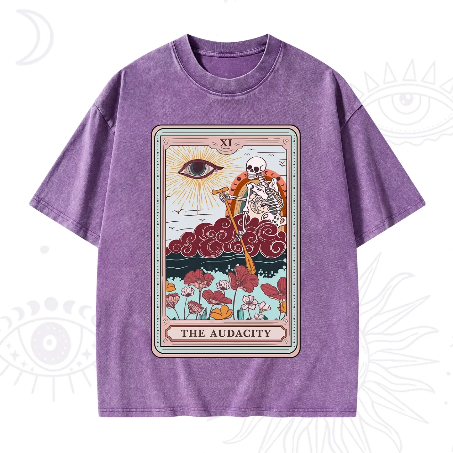 Purplehecate The Audacity Tarot Card Washed T-Shirt