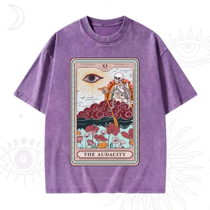 Purplehecate The Audacity Tarot Card Washed T-Shirt