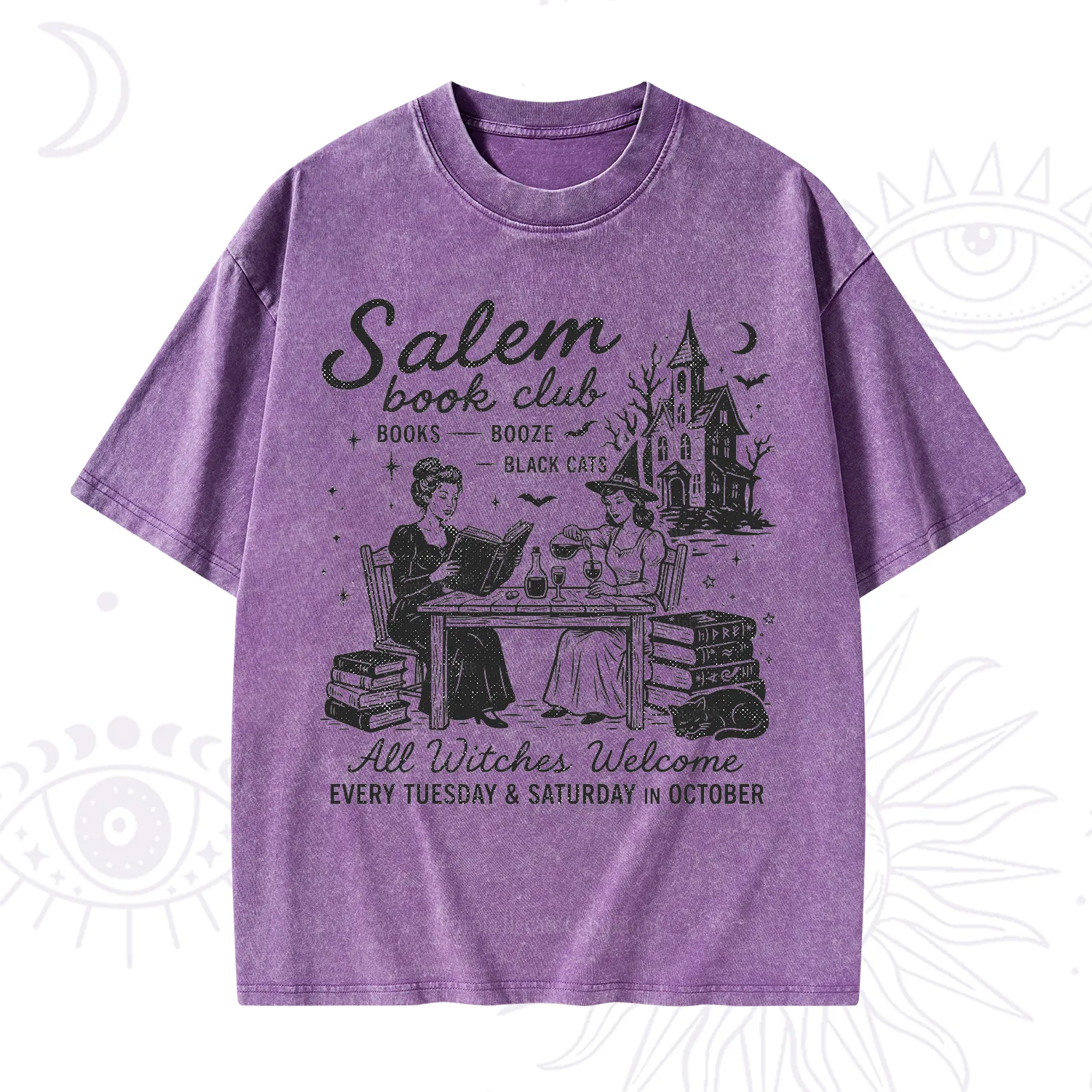 Purplehecate Salem Book Club Washed T-Shirt