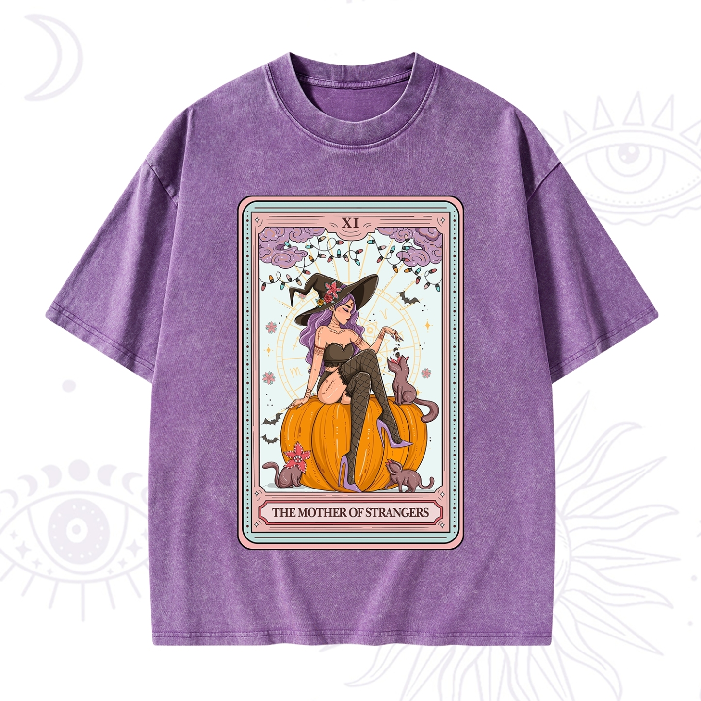 Purplehecate The Mother Of Strangers Tarot Washed T-Shirt