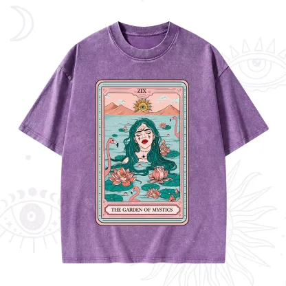 Purplehecate The Garden Of Mystics Tarot Washed T-Shirt