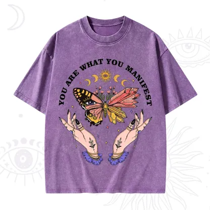 Purplehecate You Are What You Manifest Washed T-Shirt