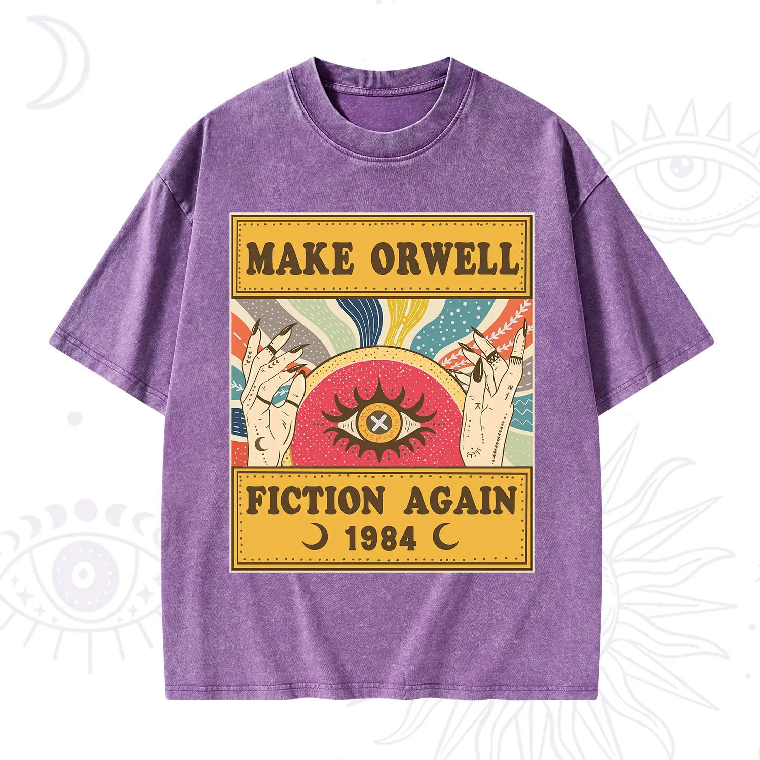 Purplehecate Make 1984 Fiction Again Washed T-Shirt