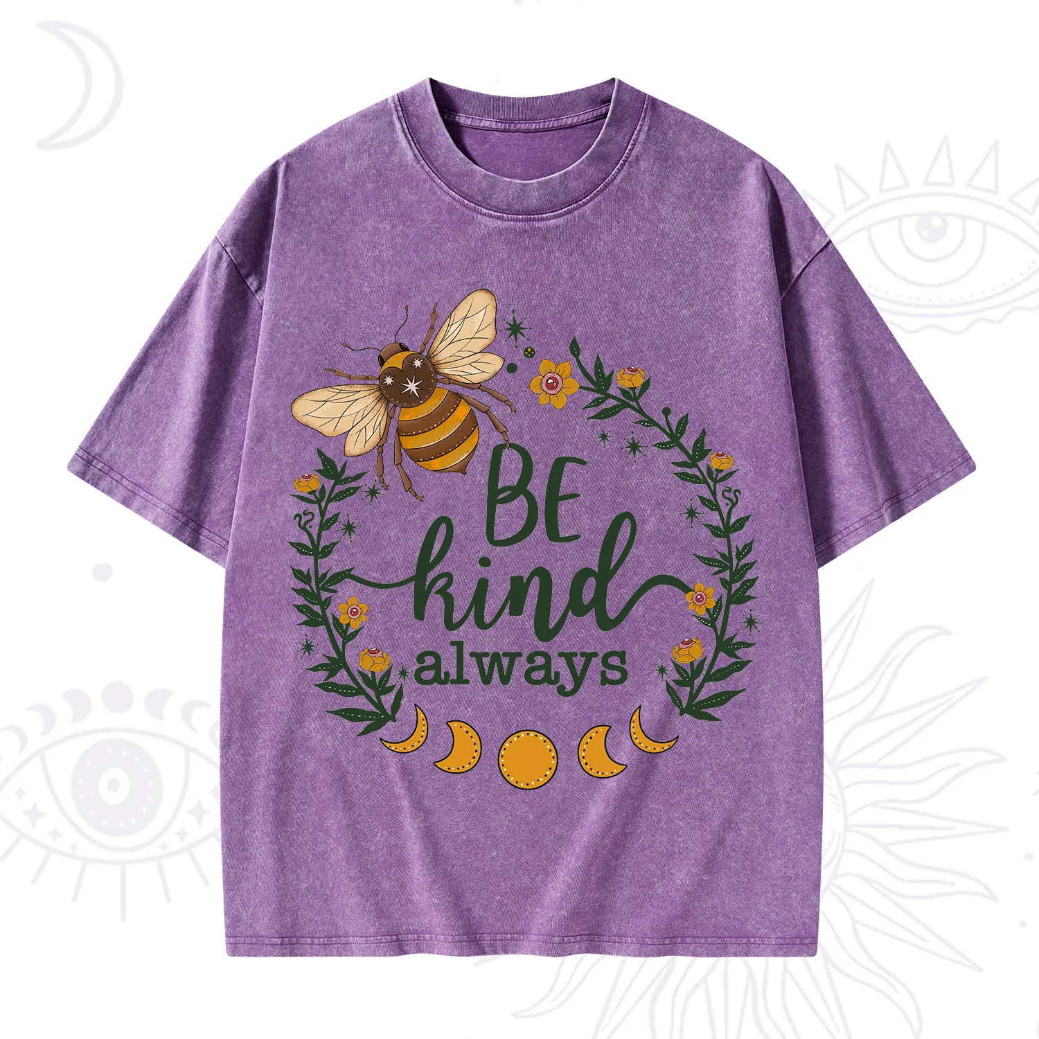 Purplehecate Be Kind Always Washed T-Shirt