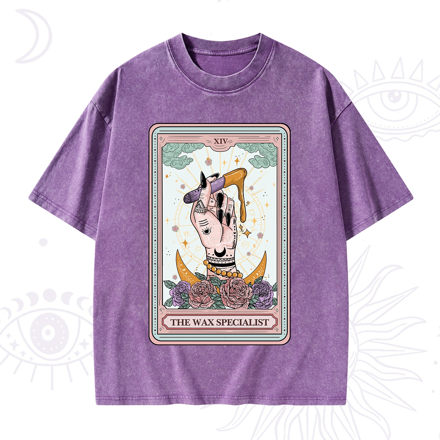 Purplehecate The Wax Specialist Tarot Card Washed T-Shirt