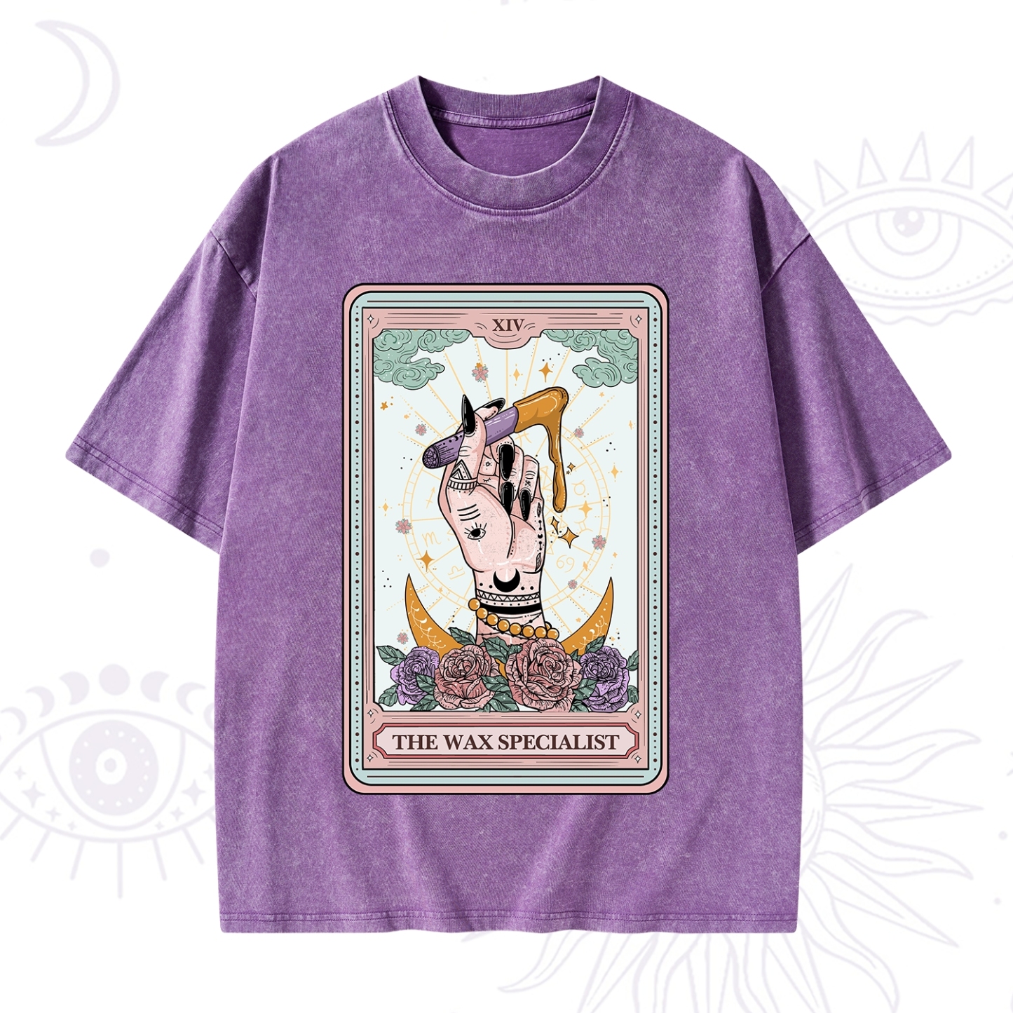 Purplehecate The Wax Specialist Tarot Card Washed T-Shirt
