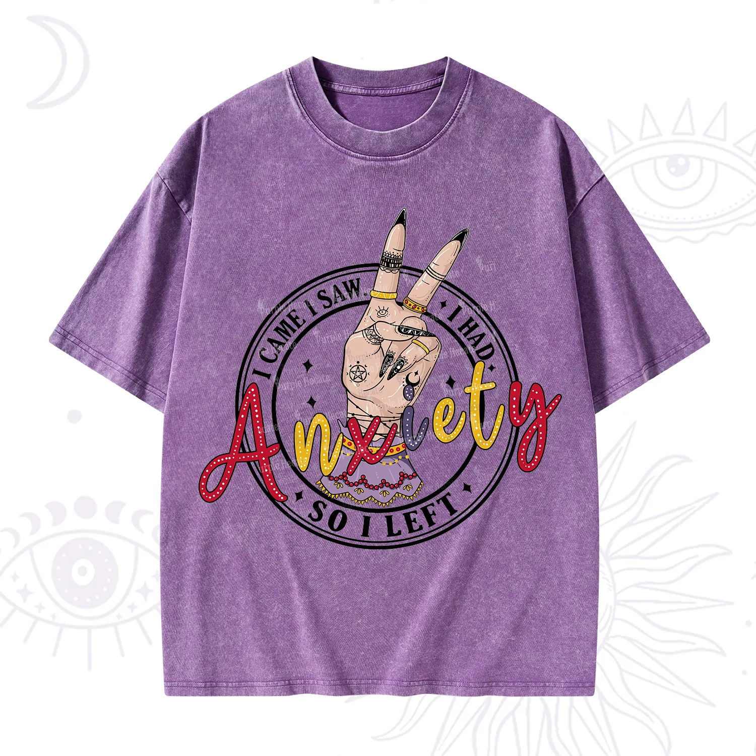 Purplehecate I Had Anxiety So I Left Washed T-Shirt