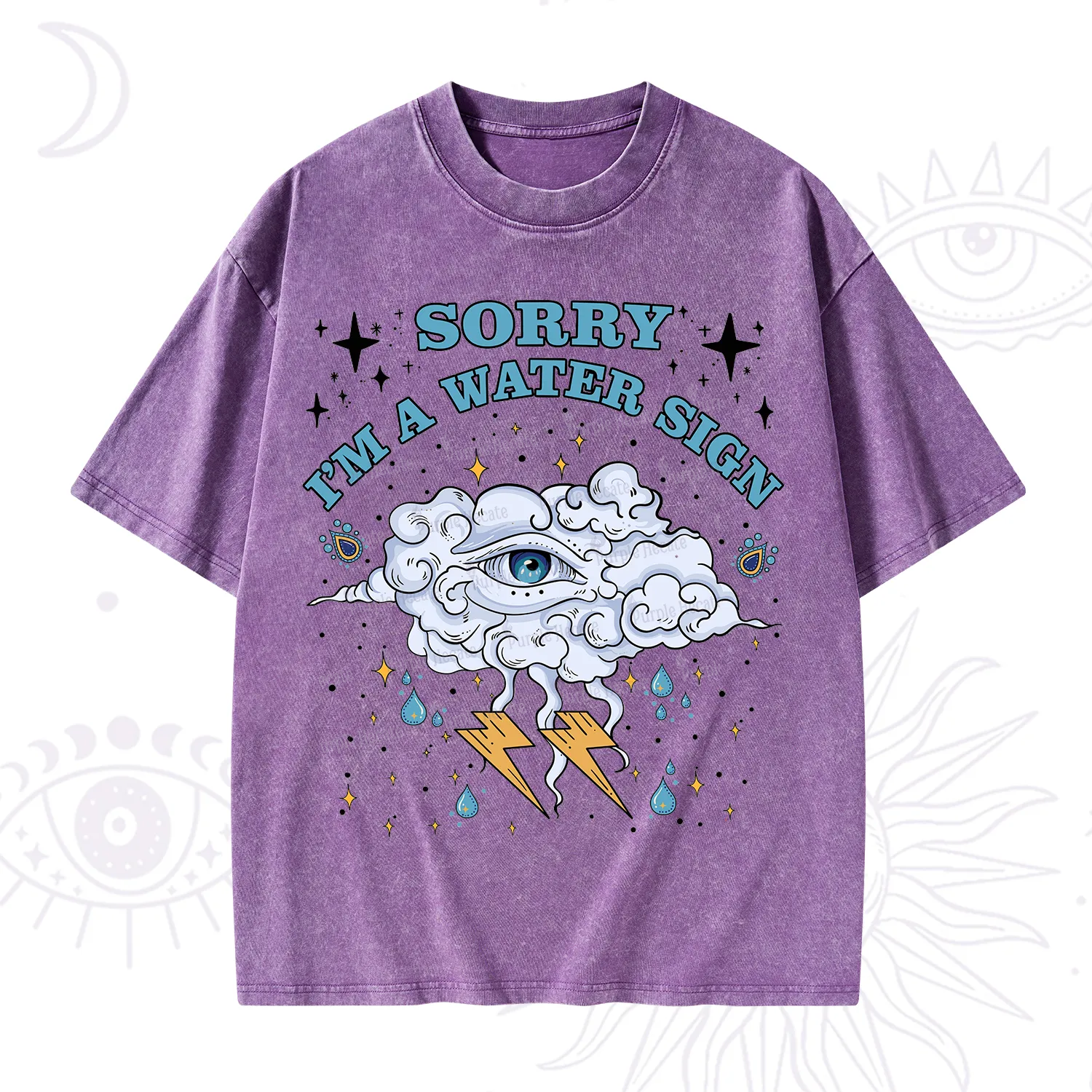 Purplehecate Sorry I'm A Water Sign Washed T-Shirt